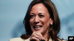 La vicepresidenta Kamala Harris, candidata demócrata a la presidencia, en un evento en Indianápolis. (AP Photo/Darron Cummings)