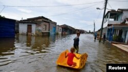 Inundaciones por huracán Milton en Batabanó. REUTERS/Norlys Perez