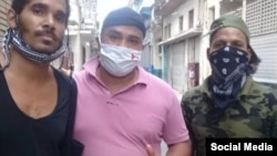 Maykel Castillo El Osorbo, Esteban Rodríguez y Luis Manuel Otero Alcántara. (Foto: Facebook).